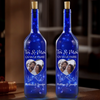 Lampe-Bouteille Bleue Personnalisée Avec Photo – Cadeaux D’Anniversaire De Mariage Pour Mari Et Femme, Lui Et Elle – Tu Es Mon Éternel Et Pour Toujours.