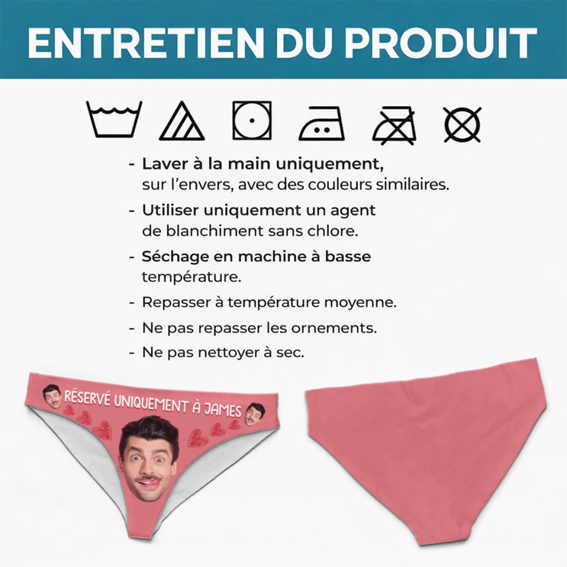 Culotte Femme Personnalisée Avec Photo – Cadeaux D’Anniversaire Et De Mariage Pour Mari Et Femme, Pour Lui Et Pour Elle – Ta Présence Rend Tout Plus Doux
