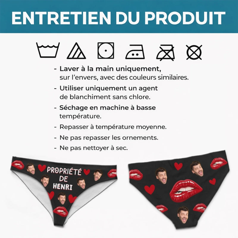 Culotte Femme Personnalisée Avec Photo – Cadeaux D’Anniversaire Et De Mariage Pour Mari Et Femme, Pour Lui Et Pour Elle – Deux Âmes Une Histoire
