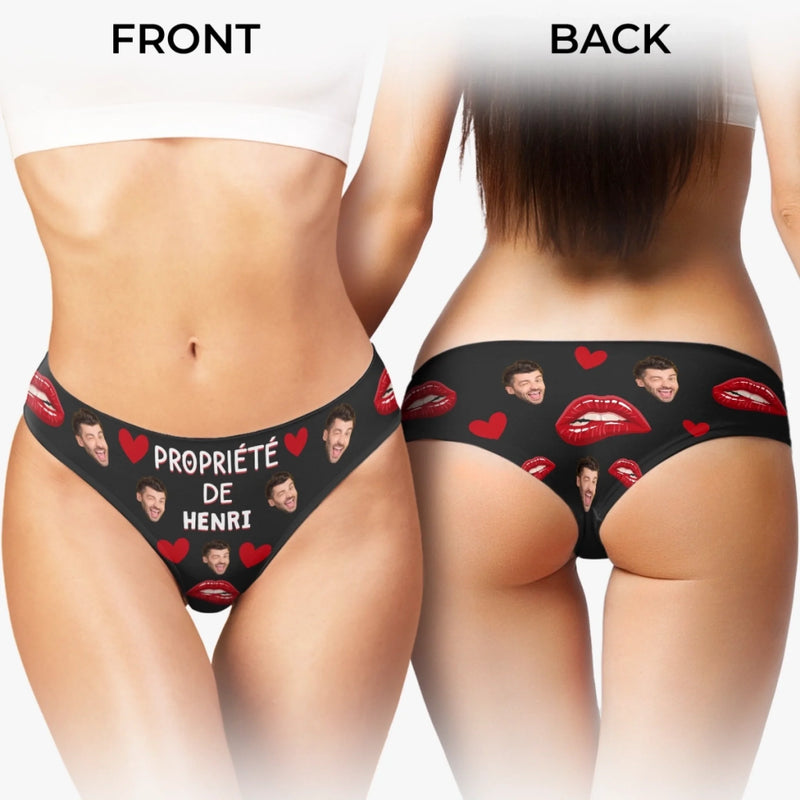 Culotte Femme Personnalisée Avec Photo – Cadeaux D’Anniversaire Et De Mariage Pour Mari Et Femme, Pour Lui Et Pour Elle – Deux Âmes Une Histoire