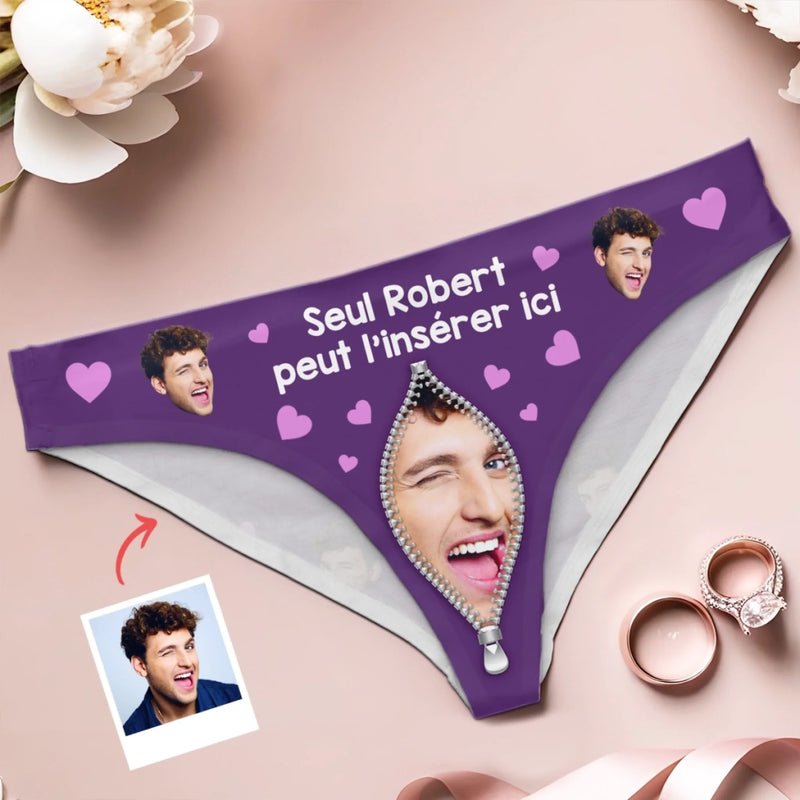 Culotte Femme Personnalisée Avec Photo – Cadeaux D’Anniversaire Et De Mariage Pour Mari Et Femme, Pour Lui Et Pour Elle – Ce Que Nous Avons Est Rare
