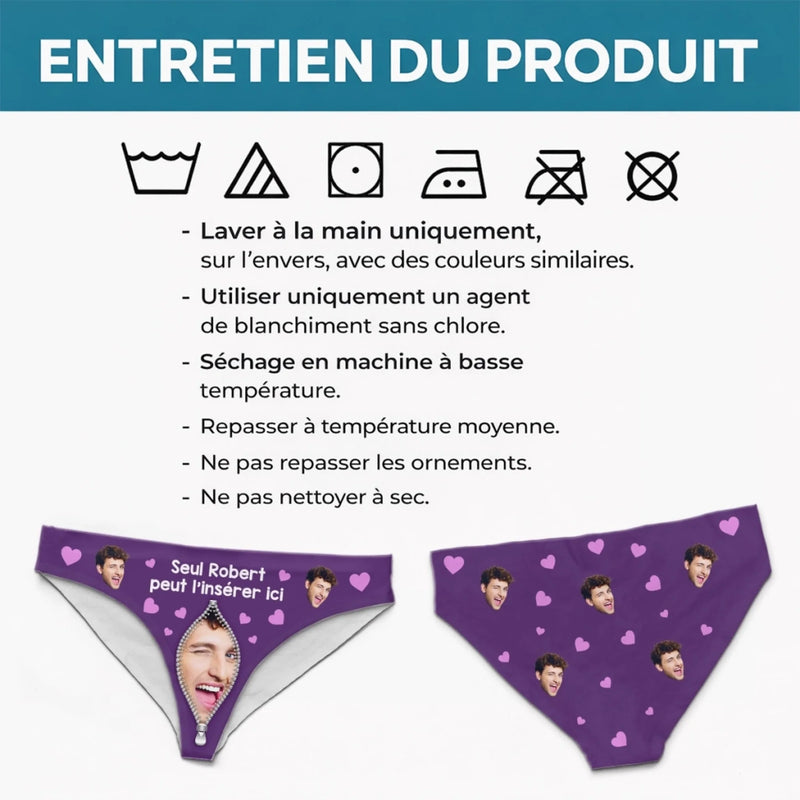 Culotte Femme Personnalisée Avec Photo – Cadeaux D’Anniversaire Et De Mariage Pour Mari Et Femme, Pour Lui Et Pour Elle – Ce Que Nous Avons Est Rare