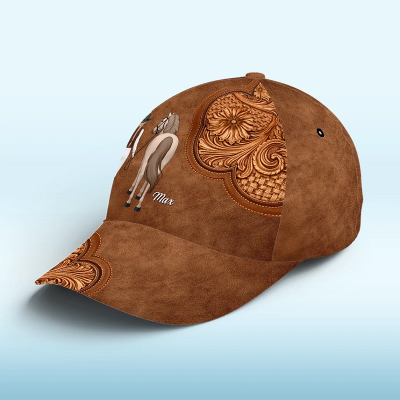Personalisierte klassische Kappe mit Allover-print – Geschenk für Pferdeliebhaber – Für echte Pferdefans
