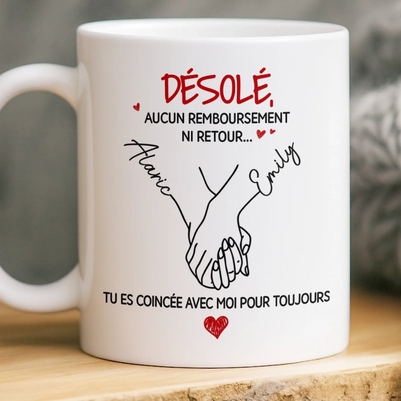 Mug Personnalisé – Cadeaux D’Anniversaire De Mariage Pour Mari Et Femme, Pour Lui Et Pour Elle – Ta Présence Rend Tout Plus Doux