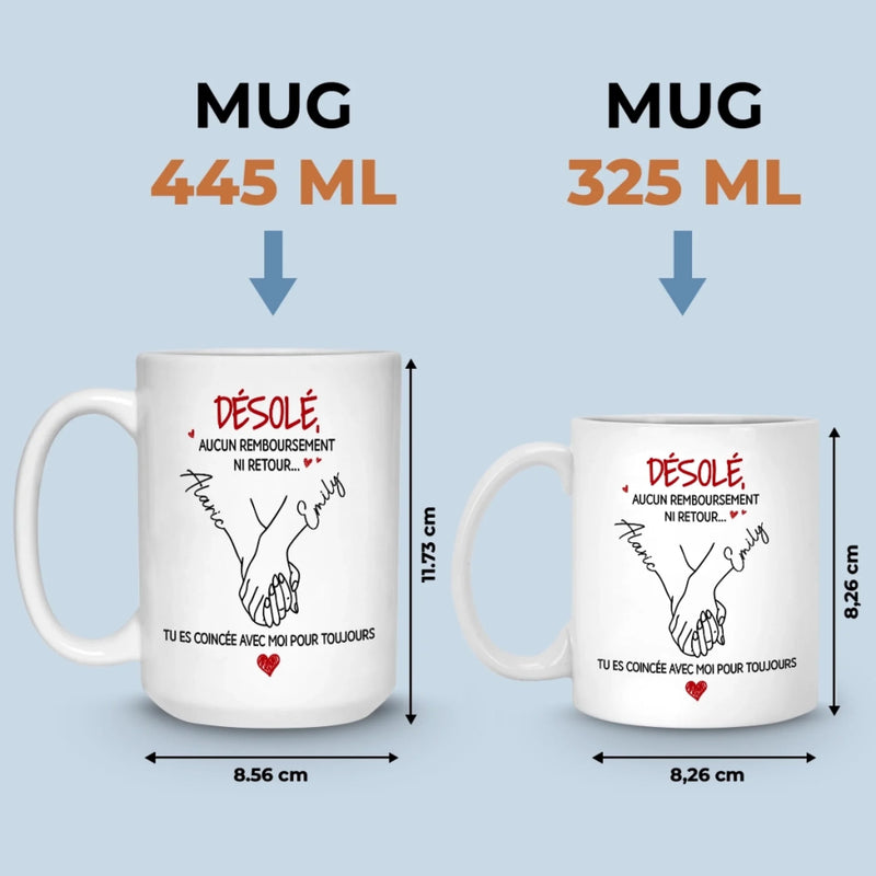 Mug Personnalisé – Cadeaux D’Anniversaire De Mariage Pour Mari Et Femme, Pour Lui Et Pour Elle – Ta Présence Rend Tout Plus Doux