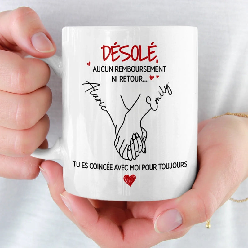 Mug Personnalisé – Cadeaux D’Anniversaire De Mariage Pour Mari Et Femme, Pour Lui Et Pour Elle – Ta Présence Rend Tout Plus Doux