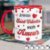 Mug Personnalisé Bicolore – Cadeaux D’Anniversaire Et De Mariage Pour Mari Et Femme, Pour Lui Et Pour Elle – Là Où Notre Amour Bat Le Plus Fort