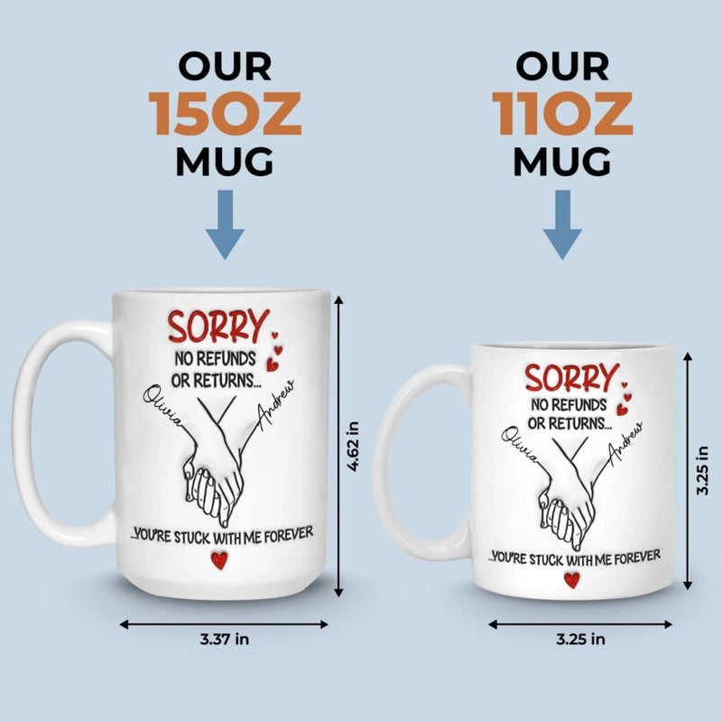 Mug Personnalisé Bicolore – Cadeaux D’Anniversaire Et De Mariage Pour Mari Et Femme, Pour Lui Et Pour Elle – Là Où Notre Amour Bat Le Plus Fort