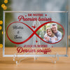 Plaque Acrylique Personnalisée En Forme De Rectangle Horizontal – Cadeaux D’Anniversaire De Mariage Pour Mari Et Femme, Lui Et Elle – Deux Cœurs, Une Vie
