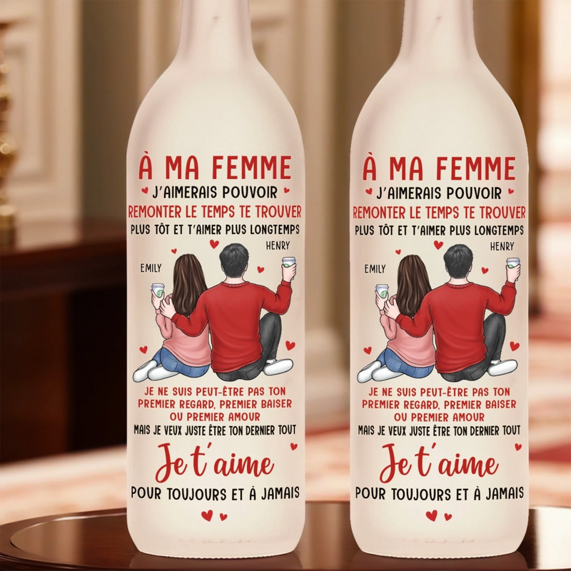Lampe-Bouteille Personnalisée – Cadeaux D’Anniversaire De Mariage Pour Mari Et Femme, Lui Et Elle – Deux Âmes En Parfaite Harmonie
