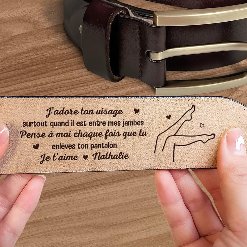 Cadeau Ceinture En Cuir Gravée Personnalisée Pour Couple – Ensemble En Paix