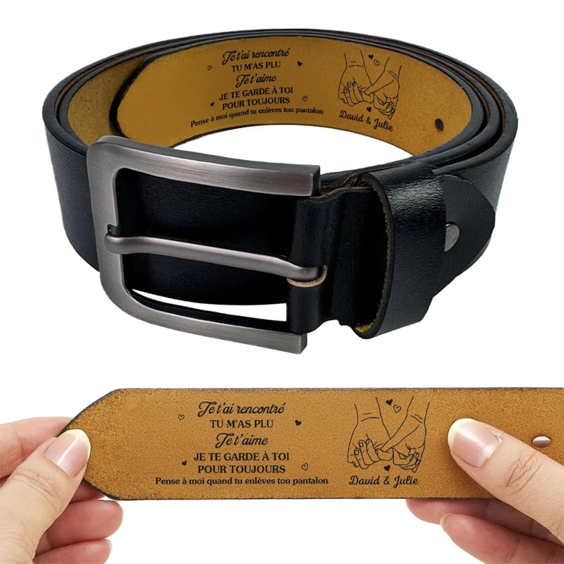 Cadeau Ceinture En Cuir Gravée Personnalisée Pour Couple – Rien Sans Toi