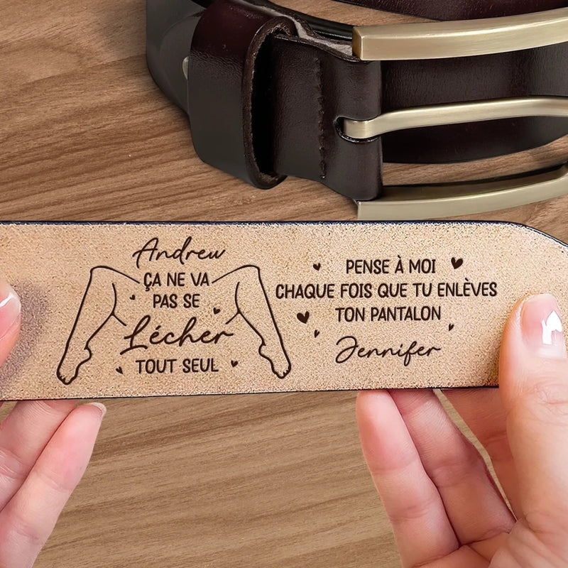 Cadeau Ceinture En Cuir Gravée Personnalisée Pour Couple – Toi Mon Evident