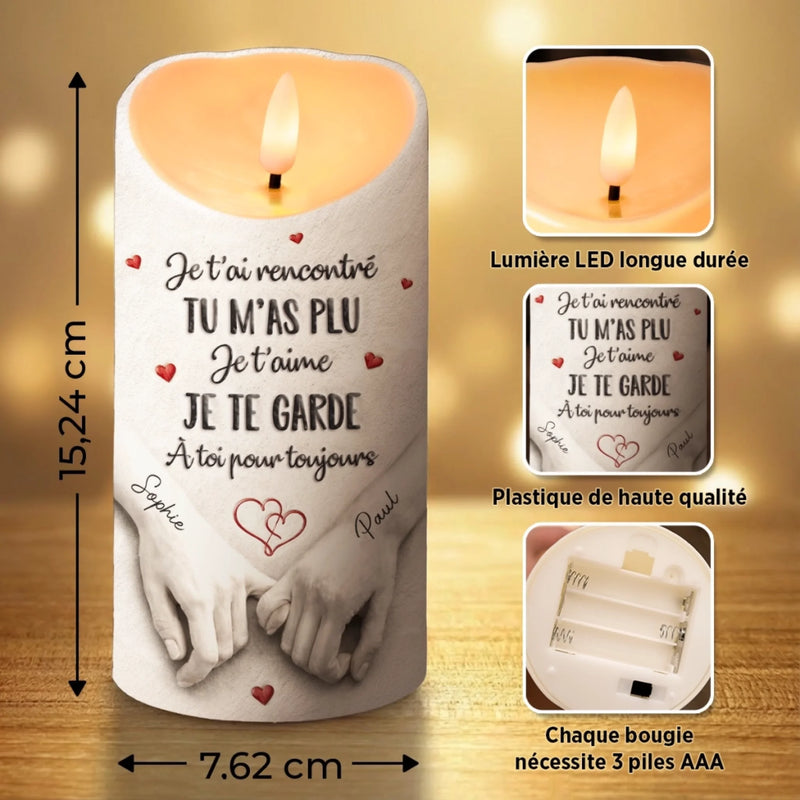 Cadeau Bougie LED Personnalisée Pour Couple – Tout Commence Avec Nous