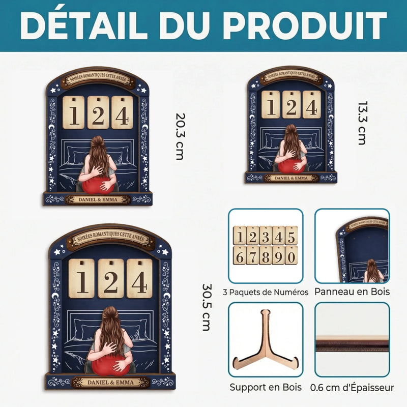 Cadeau Panneau De Suivi En Bois Personnalisé Pour Couple – Un Amour Sincère