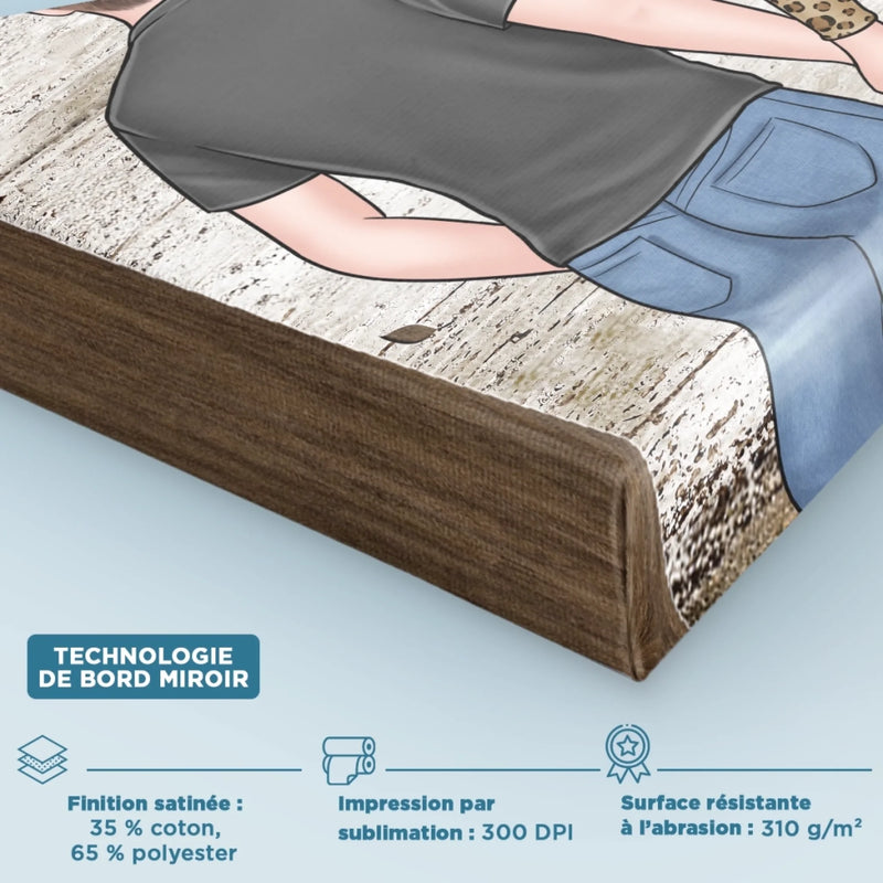 Cadeau Toile Horizontale Personnalisée Pour Couple – Main Dans La Main