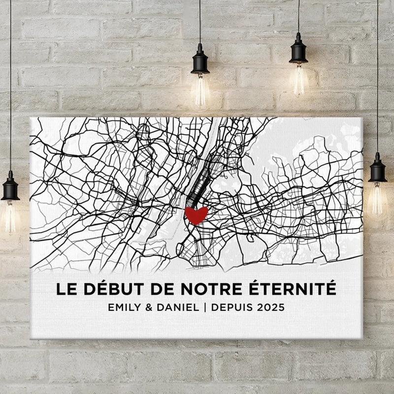 Cadeau Toile Horizontale Personnalisée Avec Photo Pour Couple – Je Serai Toujours Là
