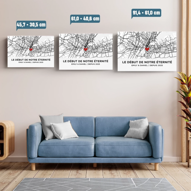 Cadeau Toile Horizontale Personnalisée Avec Photo Pour Couple – Je Serai Toujours Là