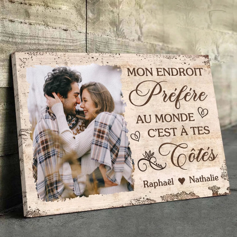 Cadeau Toile Horizontale Personnalisée Avec Photo Pour Couple – Ensemble Ça Suffit