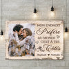 Cadeau Toile Horizontale Personnalisée Avec Photo Pour Couple – Ensemble Ça Suffit