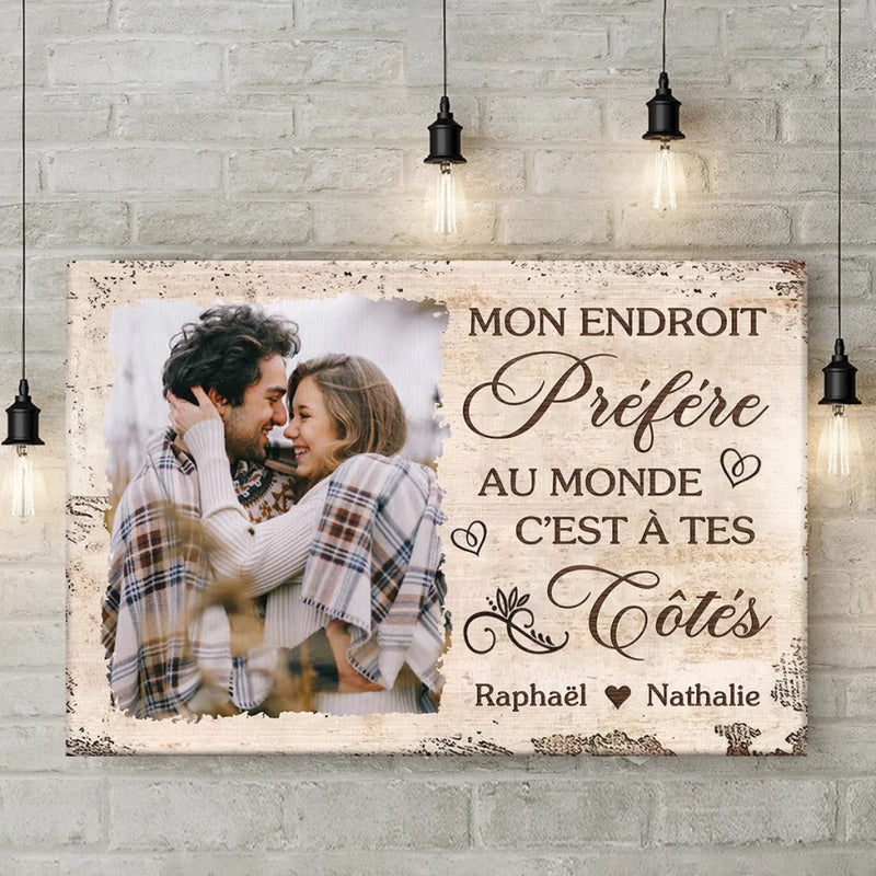 Cadeau Toile Horizontale Personnalisée Avec Photo Pour Couple – Ensemble Ça Suffit