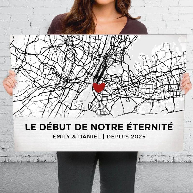 Cadeau Toile Horizontale Personnalisée Pour Couple – Je Serai Toujours Présent