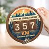 Cadeau Panneau De Suivi En Bois Personnalisable – Pour Amoureux De La Course – Des Kilomètres En Mouvement