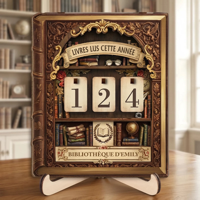 Cadeau Panneau Bois Personnalisable – Pour Lecteurs – Chaque Livre Compte