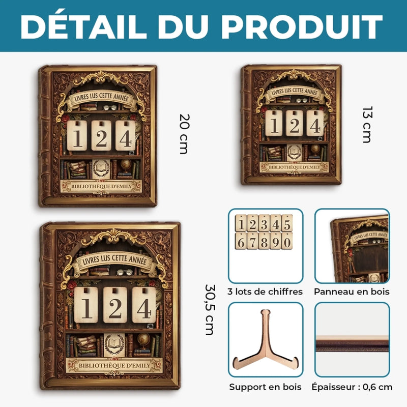 Cadeau Panneau Bois Personnalisable – Pour Lecteurs – Chaque Livre Compte