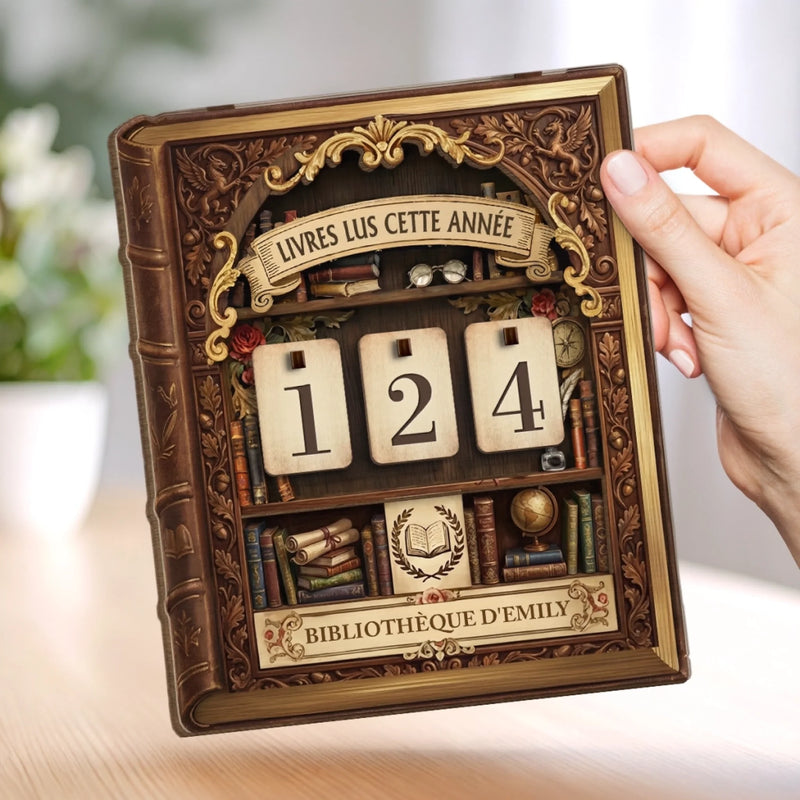 Cadeau Panneau Bois Personnalisable – Pour Lecteurs – Chaque Livre Compte