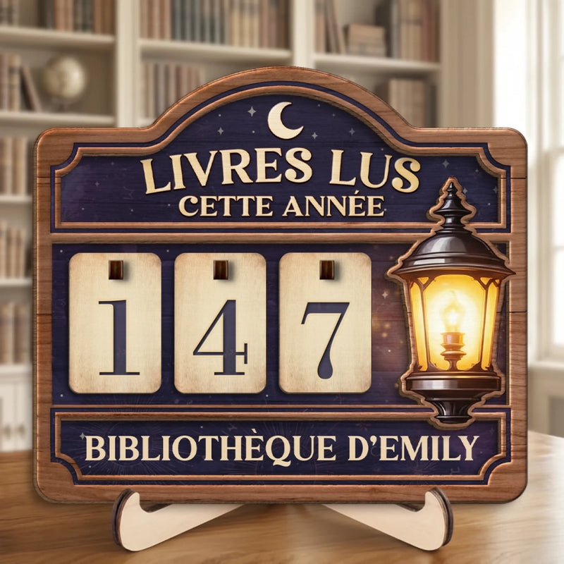 Cadeau Panneau Bois Personnalisable – Pour Lecteurs – Amour Livres