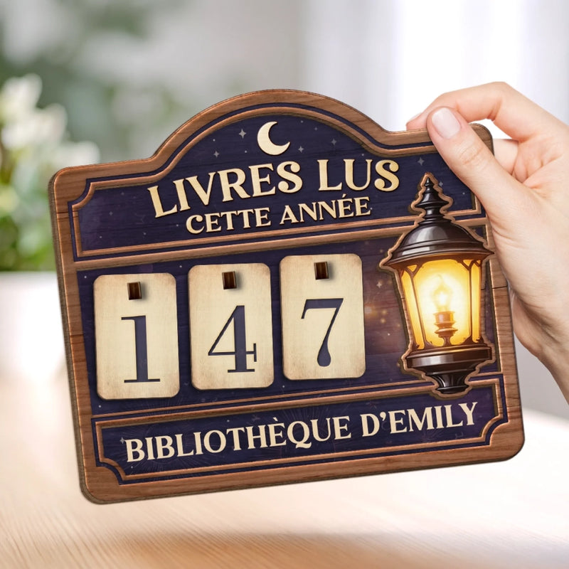 Cadeau Panneau Bois Personnalisable – Pour Lecteurs – Amour Livres
