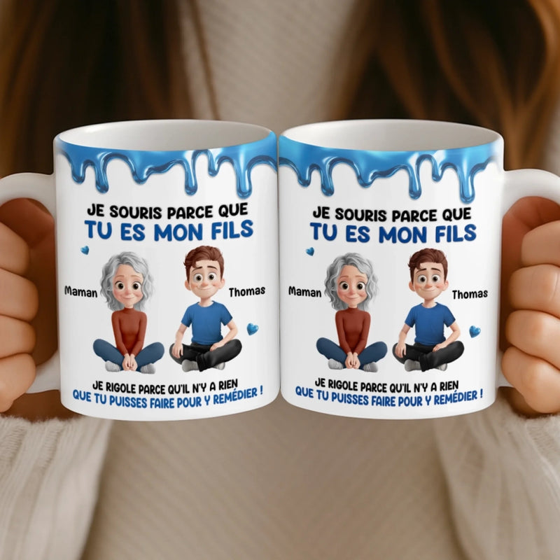 Cadeau Mug Personnalisable Effet 3D Imprimé – Pour Les Enfants – L’Amour Sans Date