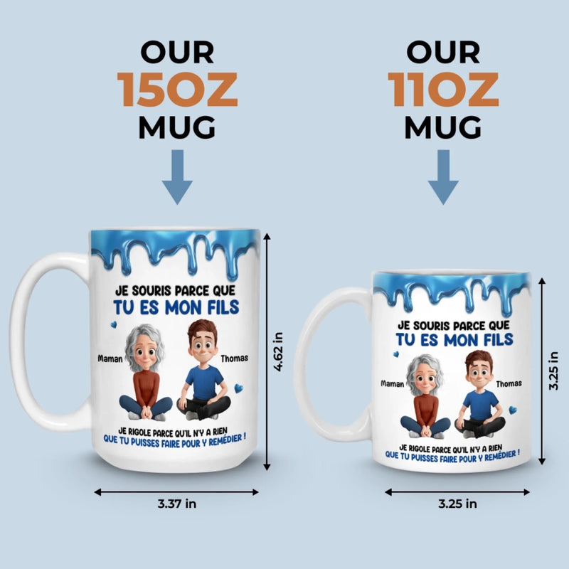 Cadeau Mug Personnalisable Effet 3D Imprimé – Pour Les Enfants – L’Amour Sans Date
