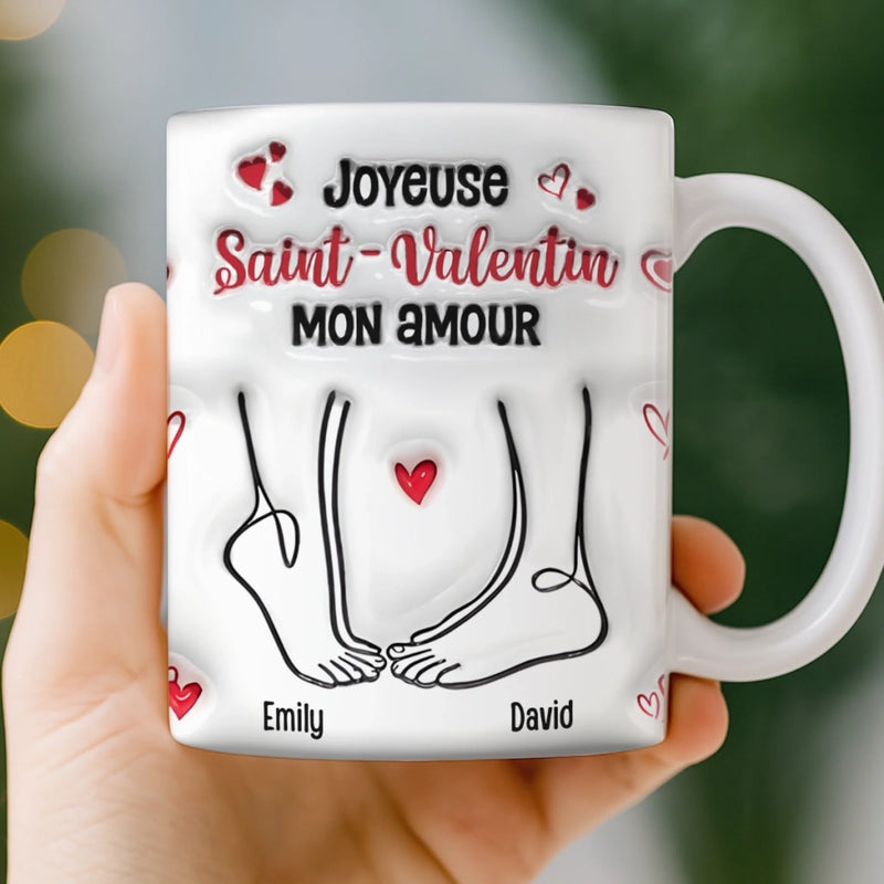 Cadeau Mug Personnalisable Effet 3D Imprimé – Pour Couple – L’amour Au Quotidien