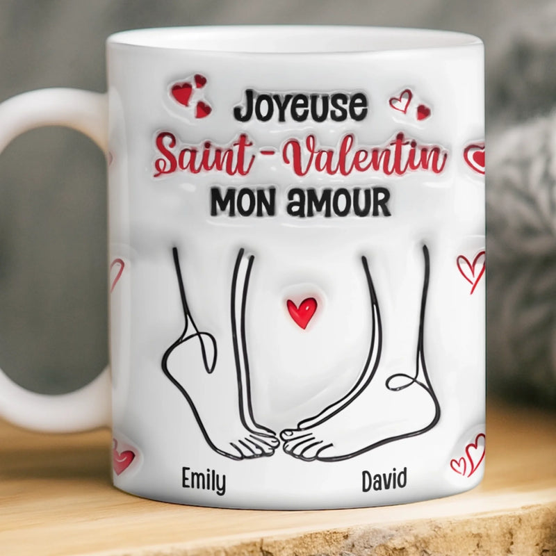 Cadeau Mug Personnalisable Effet 3D Imprimé – Pour Couple – L’amour Au Quotidien
