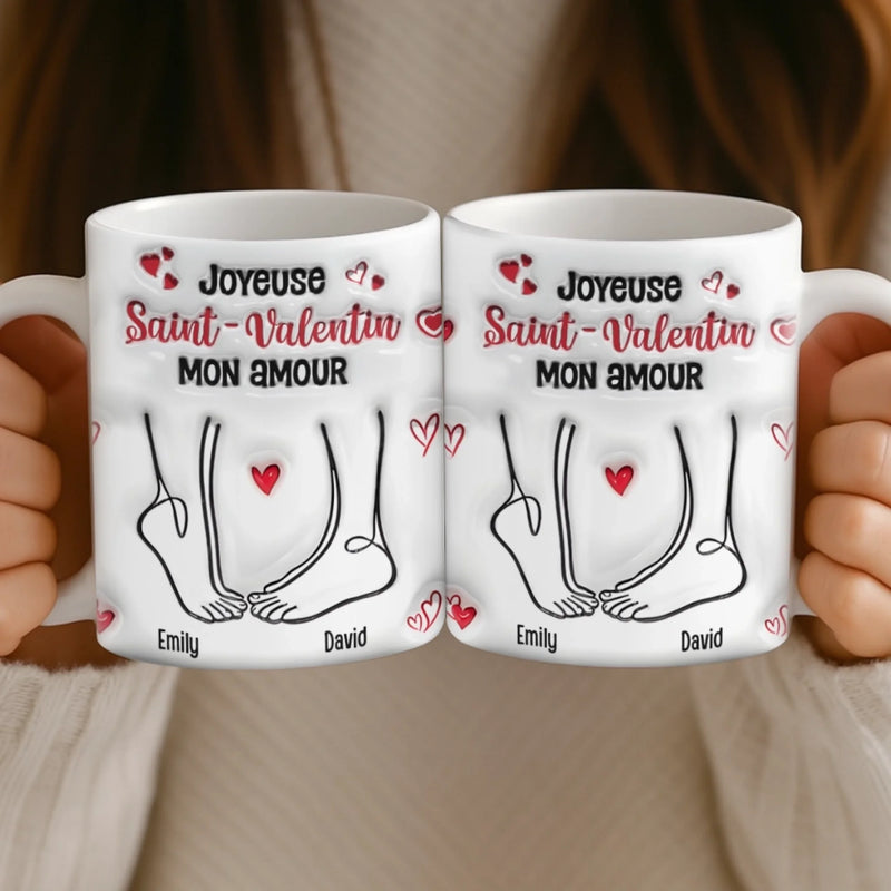 Cadeau Mug Personnalisable Effet 3D Imprimé – Pour Couple – L’amour Au Quotidien