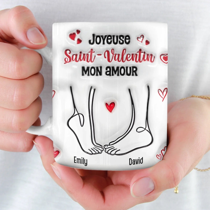 Cadeau Mug Personnalisable Effet 3D Imprimé – Pour Couple – L’amour Au Quotidien