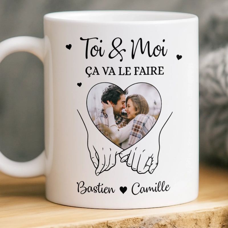 Cadeau Mug Personnalisable Avec Photo – Pour Couple – T’aimer Est Un Bonheur