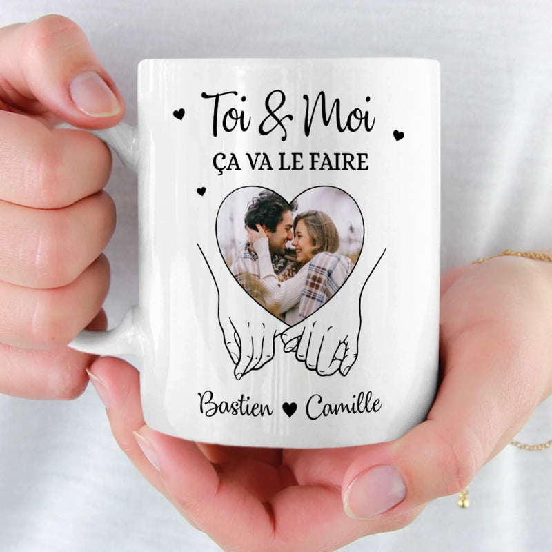 Cadeau Mug Personnalisable Avec Photo – Pour Couple – T’aimer Est Un Bonheur