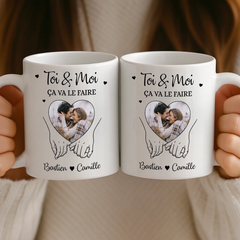 Cadeau Mug Personnalisable Avec Photo – Pour Couple – T’aimer Est Un Bonheur
