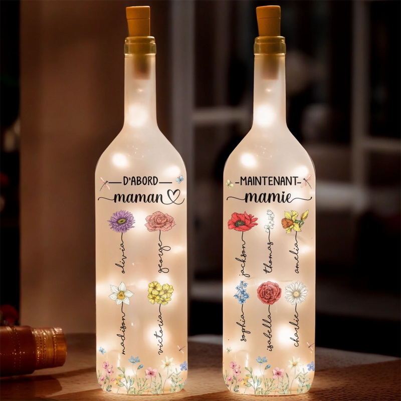 Lampe-Bouteille Personnalisée – Cadeau Fête Des Mères Pour Maman – Le Cœur D'une Mère Pardonne