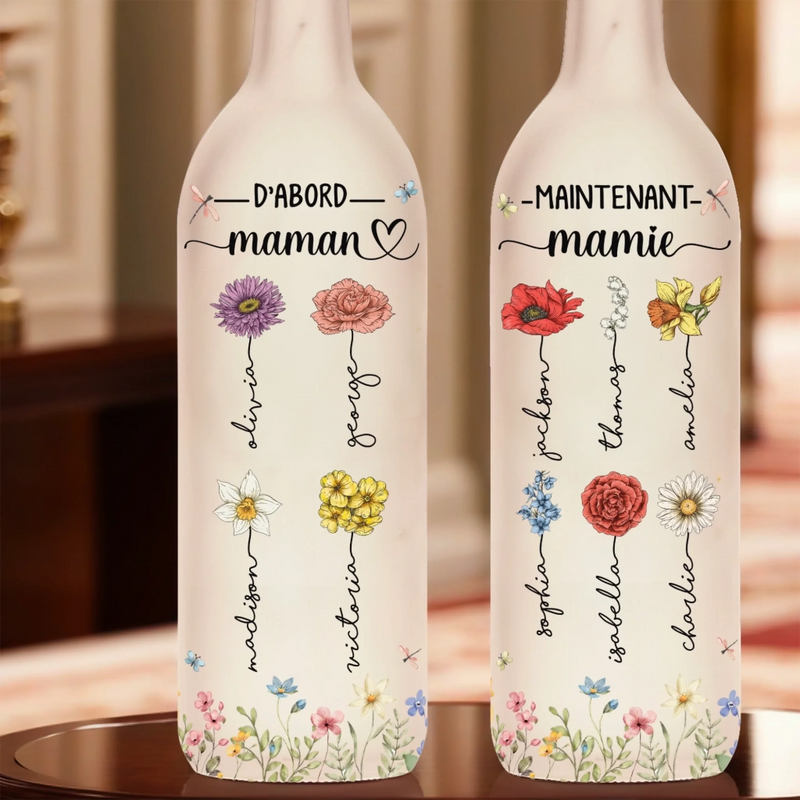 Lampe-Bouteille Personnalisée – Cadeau Fête Des Mères Pour Maman – Le Cœur D'une Mère Pardonne