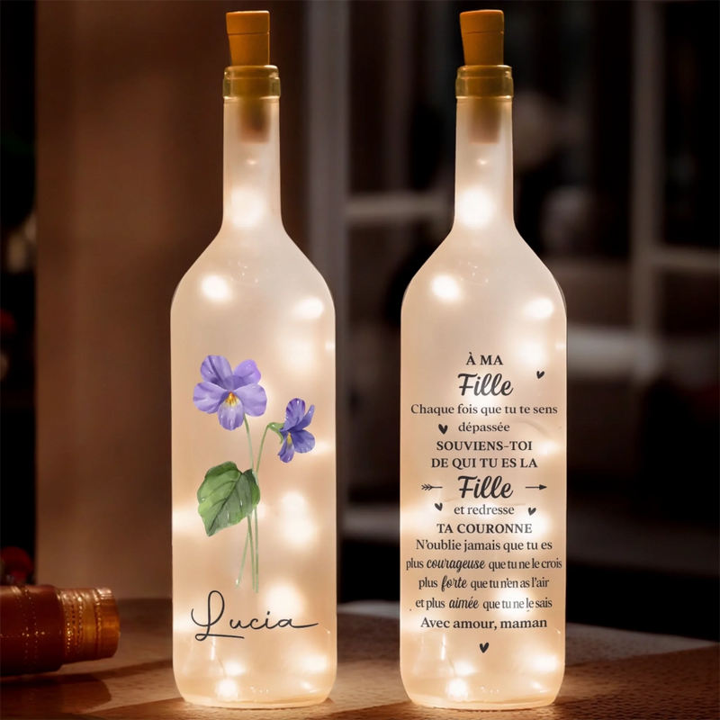 Lampe-Bouteille Personnalisée – Cadeau Pour Les Enfants – Toujours À Tes Côtés