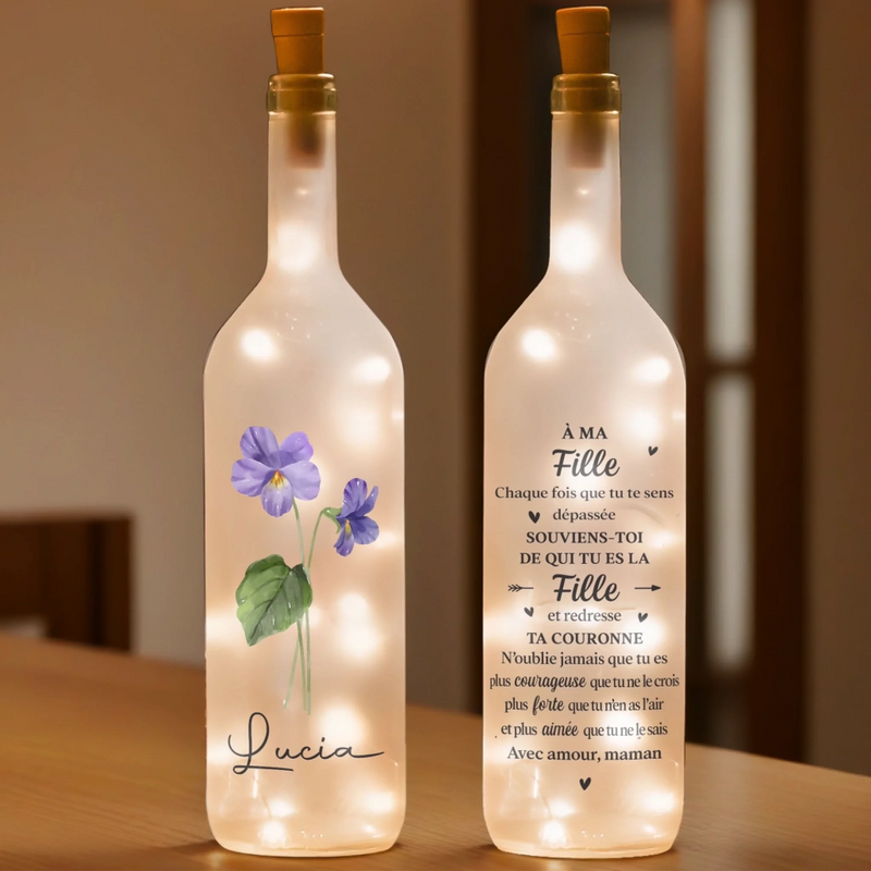 Lampe-Bouteille Personnalisée – Cadeau Pour Les Enfants – Toujours À Tes Côtés