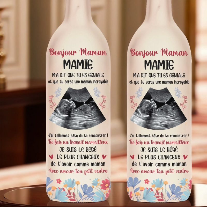 Lampe-Bouteille Personnalisée Avec Photo – Cadeau Fête Des Mères Pour Maman – Tout Commence Par Une Maman