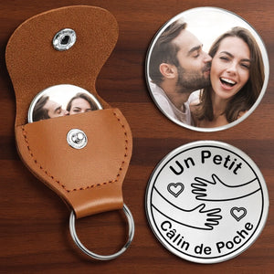 Porte-Bonheur De Poche Personnalisé Avec Photo – Cadeaux D'Anniversaire, De Noël Et De Mariage Pour Mari Et Femme, Lui Et Elle – Un Morceau De Moi À Garder Près De Toi