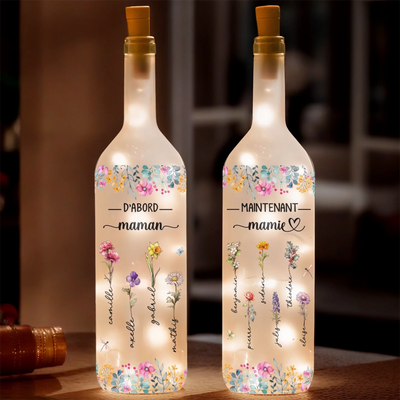 Lampe-Bouteille Personnalisée – Cadeau Fête Des Mères Pour Maman – Rien Ne Vaut Une Maman