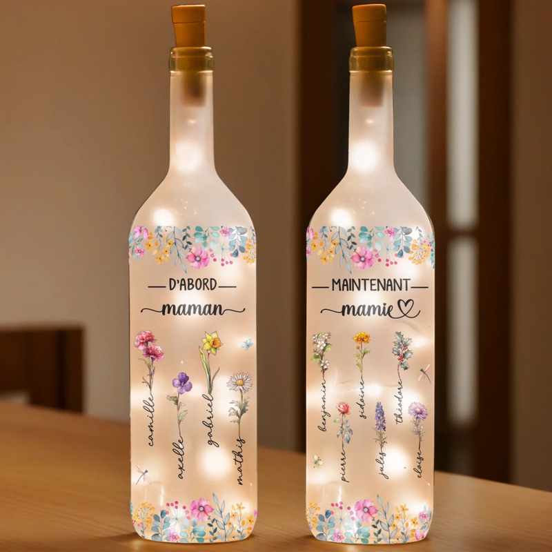 Lampe-Bouteille Personnalisée – Cadeau Fête Des Mères Pour Maman – Rien Ne Vaut Une Maman