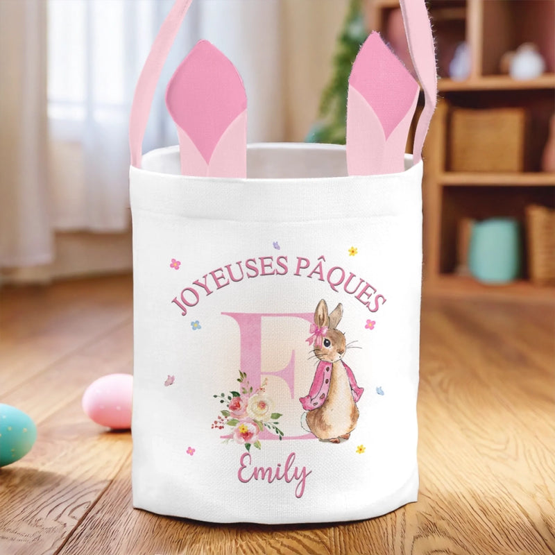 Panier Lapin Personnalisé – Cadeau De Pâques Pour Enfants – La Magie De Pâques